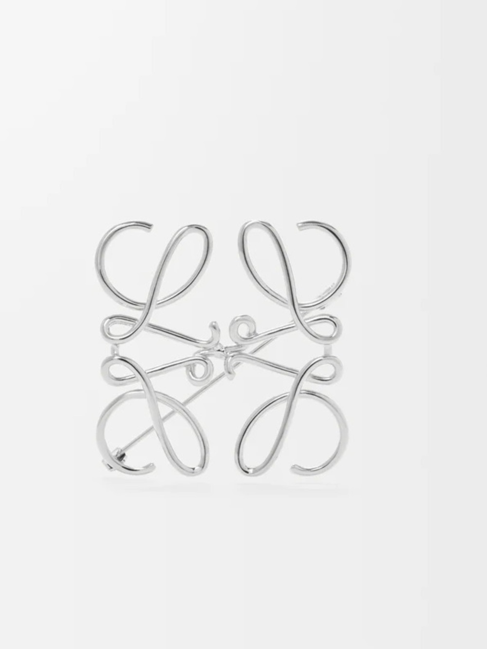 Loewe Analog logo Statement Brooch - silver preloved